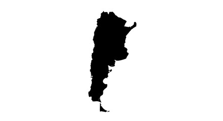 Argentina Map Silhouette Vector