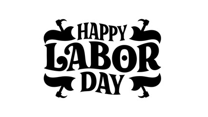 Happy Labor Day Hand Lettered Calligraphy