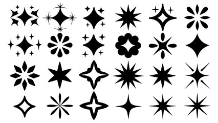 sparkle star icon, star sparkle vectors, Shining sparkle icon, Blink twinkle, sunburst star shapes collection.