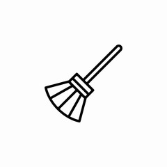 broom sweeping icon sign vector