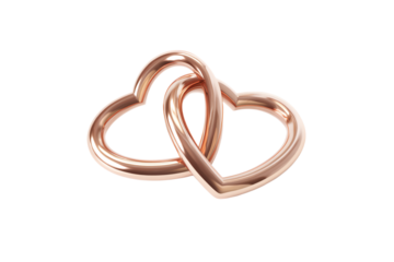 two intertwined hearts are shown on a white background