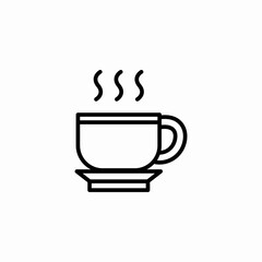 cup of hot coffee icon sign vector