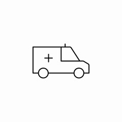 emergency van side icon sign vector