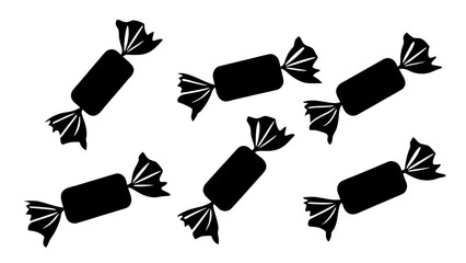 Candy silhouette vector, candy icon, vector illustration