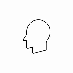 head profile icon sign vector
