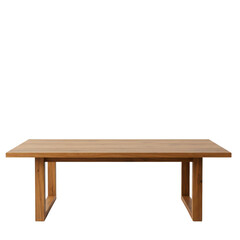 Fototapeta premium Wooden dining table in minimalistic style with natural finish 