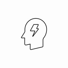 mental energy icon sign vector
