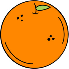 orange fruit cartoon