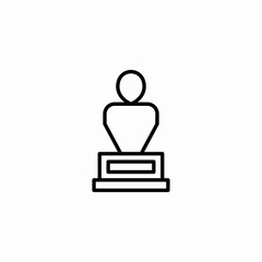 oscar prize icon sign vector