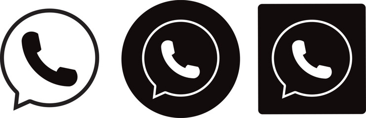 Set of Phone icons. contact message sign, Black call icon sign, call icon design, Contact us icon vector illustration,
