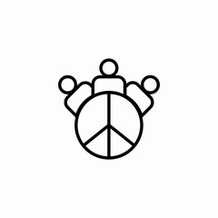 peaceful group icon sign vector