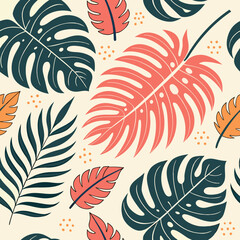 Obraz premium a pattern of colorful leaves