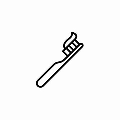 tooth brushing icon sign vector