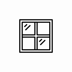window glass icon sign vector
