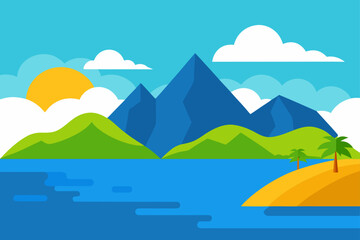 Mountain Seaside Scenery
