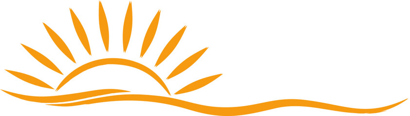 warm sun vector logo monograme template