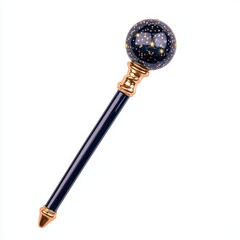 Elegant Black and Gold Cosmos-Themed Decorative Writing Pen