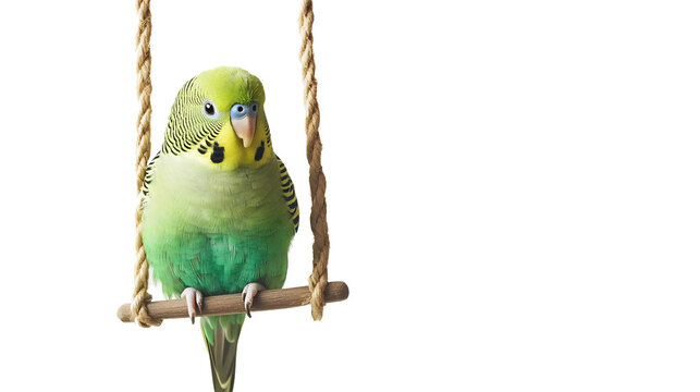 Budgie on Swing