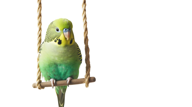 Budgie on Swing