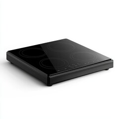 Modern Electric Cooktop with Four Burners and Touch Controls