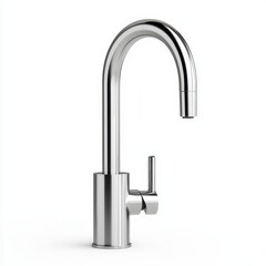 Sleek Modern Stainless Steel Faucet with Elegant Curved Design