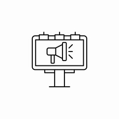 billboard ad icon sign vector