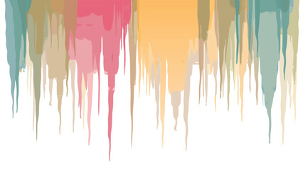 Fototapeta premium Abstract illustration of dripping paint in pastel colors on a white background design art work