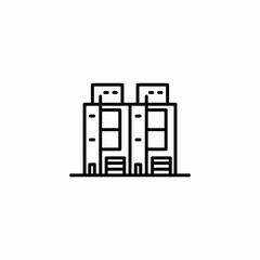 data center building icon sign vector