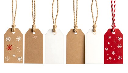 Christmas gift tags in various colors