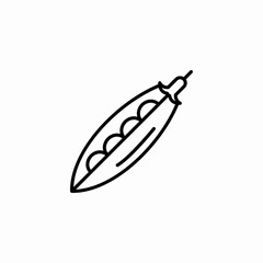 green peas icon sign vector