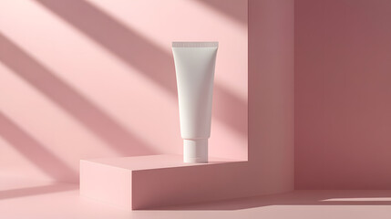 product mockup white cream tube
