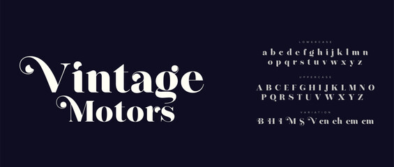 Abstract elegant modern alphabet with urban style template