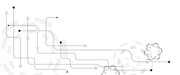 Vector Technology black circuit diagram concept. Business growth transformation to digital and Successful financial technology.