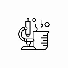 microscope analysis icon sign vector