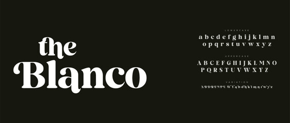 Luxury minimalist geometric sans serif vector font alphabet set