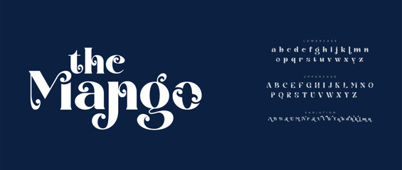 Elegant Font. Luxurious Glamour Exclusive Regular Font. Uppercase Lowercase and Number. Minimal Fashion Design