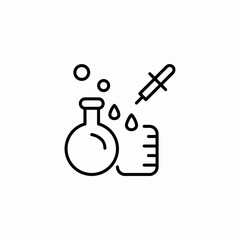 pipette drop flask icon sign vector