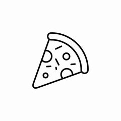 pizza slice icon sign vector