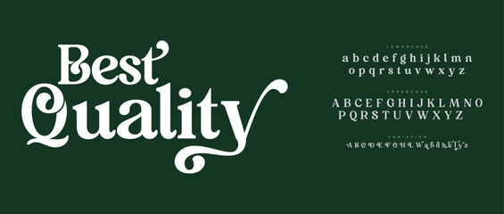 Minimal font creative classy alphabet. Typography minimalistic font . vector illustration