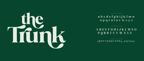 Abstract modern sans serif alphabet font