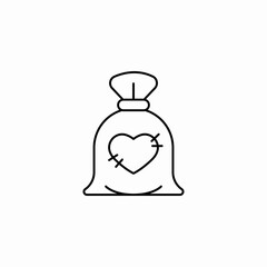 charity bag icon sign vector