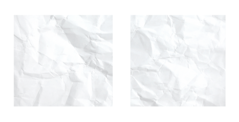 Transparent white texture of paper crumpled frame. Empty background for various designs purposes.