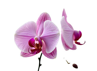 orchid isolated on white background top view