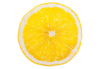 a half of a lemon on a white background