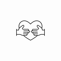 hug love support icon sign vector