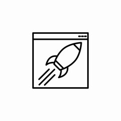 launch page icon sign vector