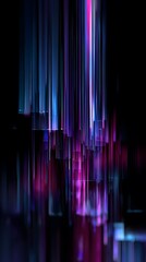 Vertical Light Streaks in Dark Background