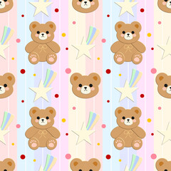 seamless background with teddy bears