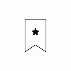 starred bookmark icon sign vector