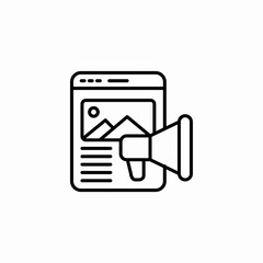 web page promotion icon sign vector